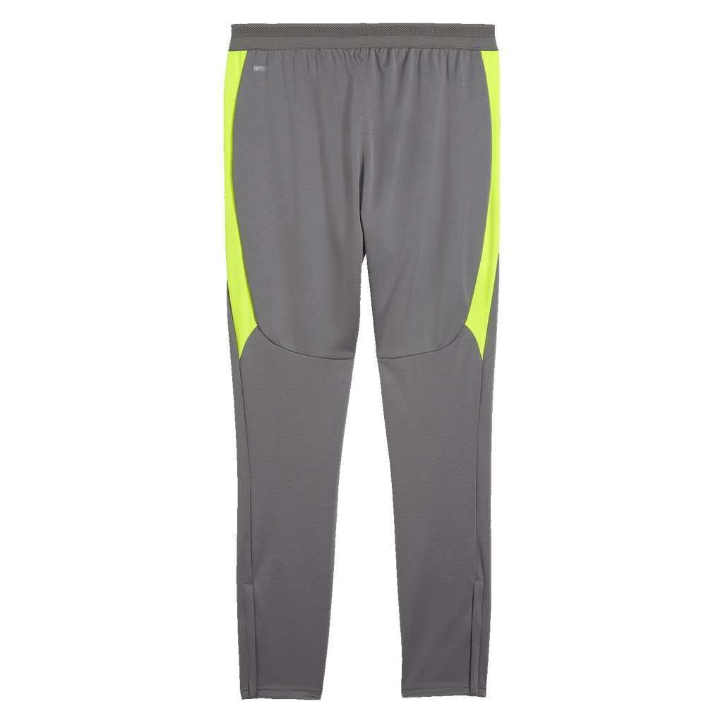 Pantalones de entrenamiento grises del BVB con llamativos detalles en amarillo, deportivos y funcionales, ideales para entrenar y para el tiempo libre.