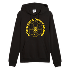 Felpa con cappuccio nera del BVB della collezione PUMA FtblCulture 26/27, con motivo giallo del Borussia Dortmund sul davanti e stemma del BVB.