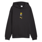 Schwarzer BVB-Hoodie im relaxed Fit mit gelbem PUMA-Logo und BVB-Emblem auf der Brust, perfekt für Fans der Saison 2026/27.