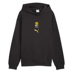Sweat à capuche noir du BVB à la coupe décontractée, orné du logo PUMA jaune et de l'emblème du BVB sur la poitrine, idéal pour les supporters de la saison 2026/27.