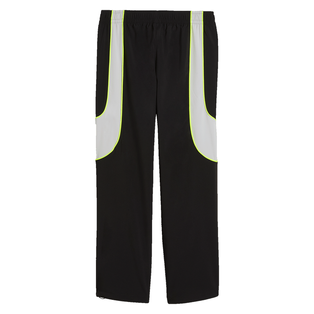 黑色多特蒙德（BVB）Puma Tech-X 休闲裤，配有黄白双色点缀，非常适合运动和日常穿着。