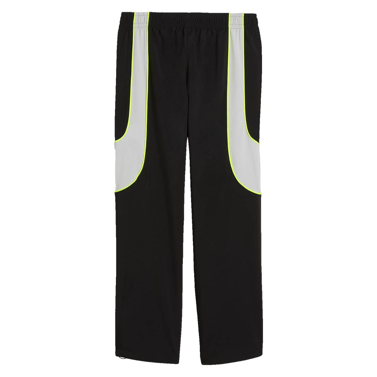Schwarze BVB Puma Tech-X Freizeithose mit gelb-weißen Akzenten, optimal für sportliche Aktivitäten und Alltag geeignet.