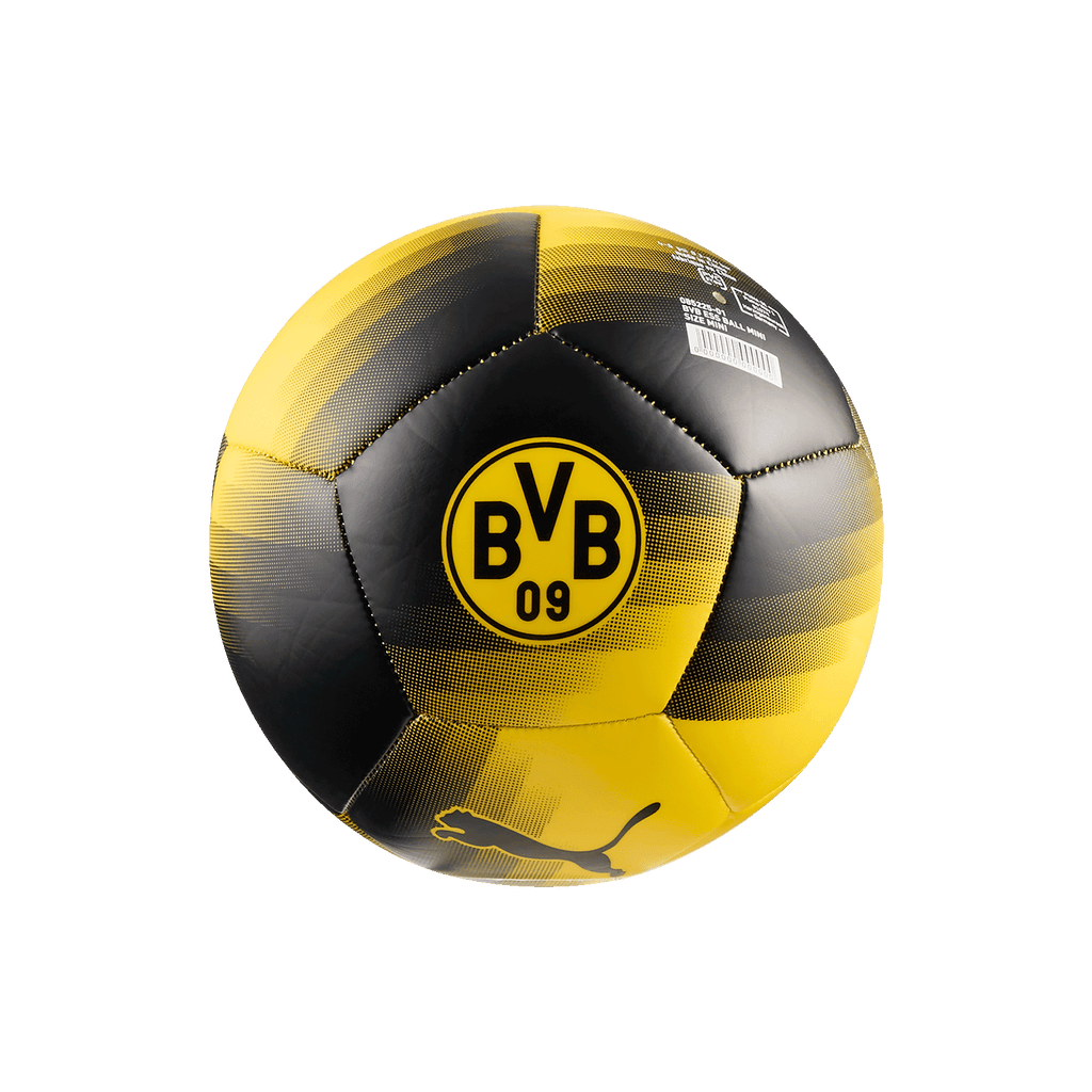 这款黑黄配色的迷你多特蒙德足球印有PUMA标志和BVB 09徽章，是多特蒙德球迷的理想之选。