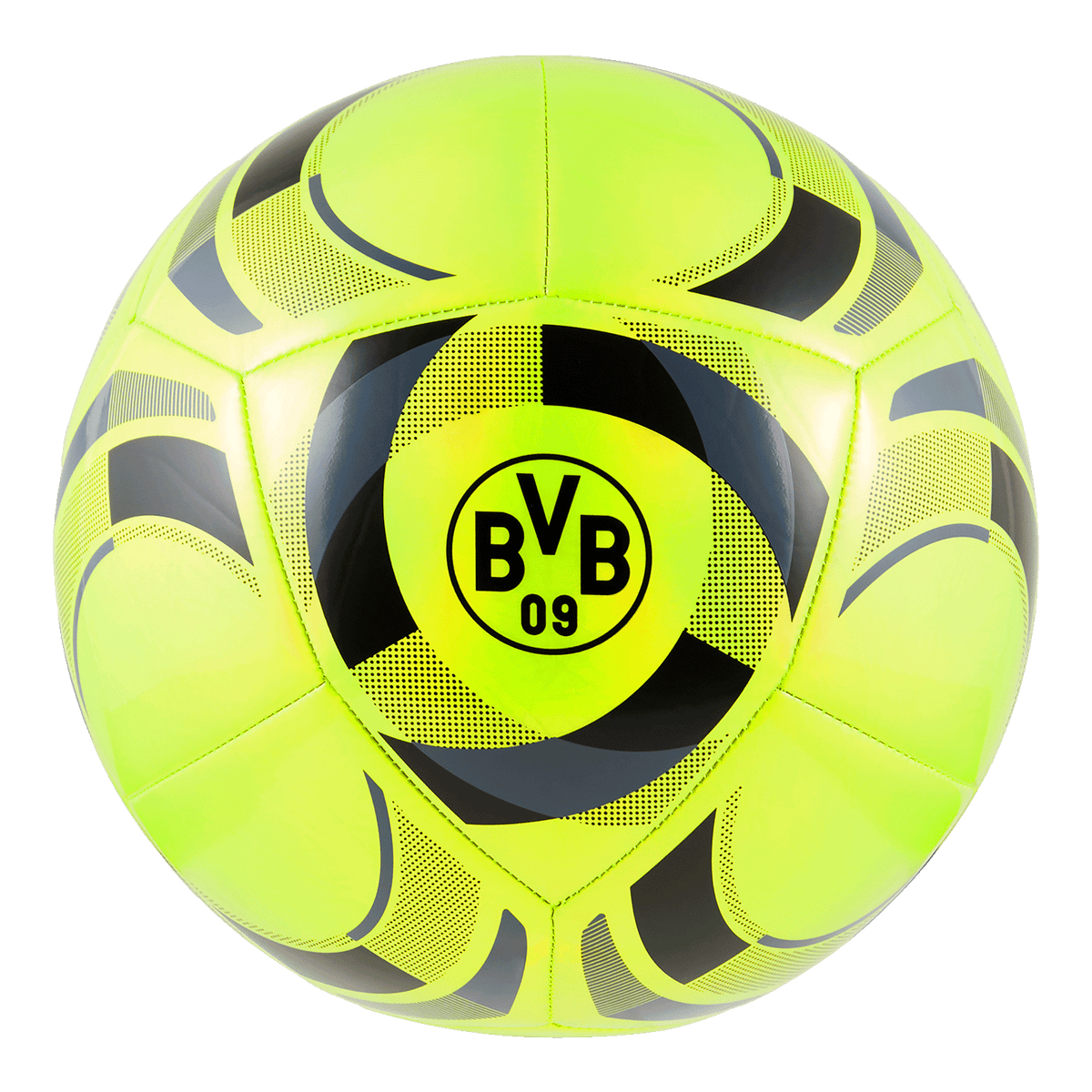 Der BVB Puma Culture Ball 26-27 in Gelb mit schwarzem BVB-Logo und stylischem Puma-Design, perfekt für Fußballfans und Training.