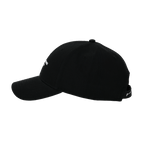 Cappellino nero del BVB con logo BVB, design sportivo, chiusura regolabile, vista laterale