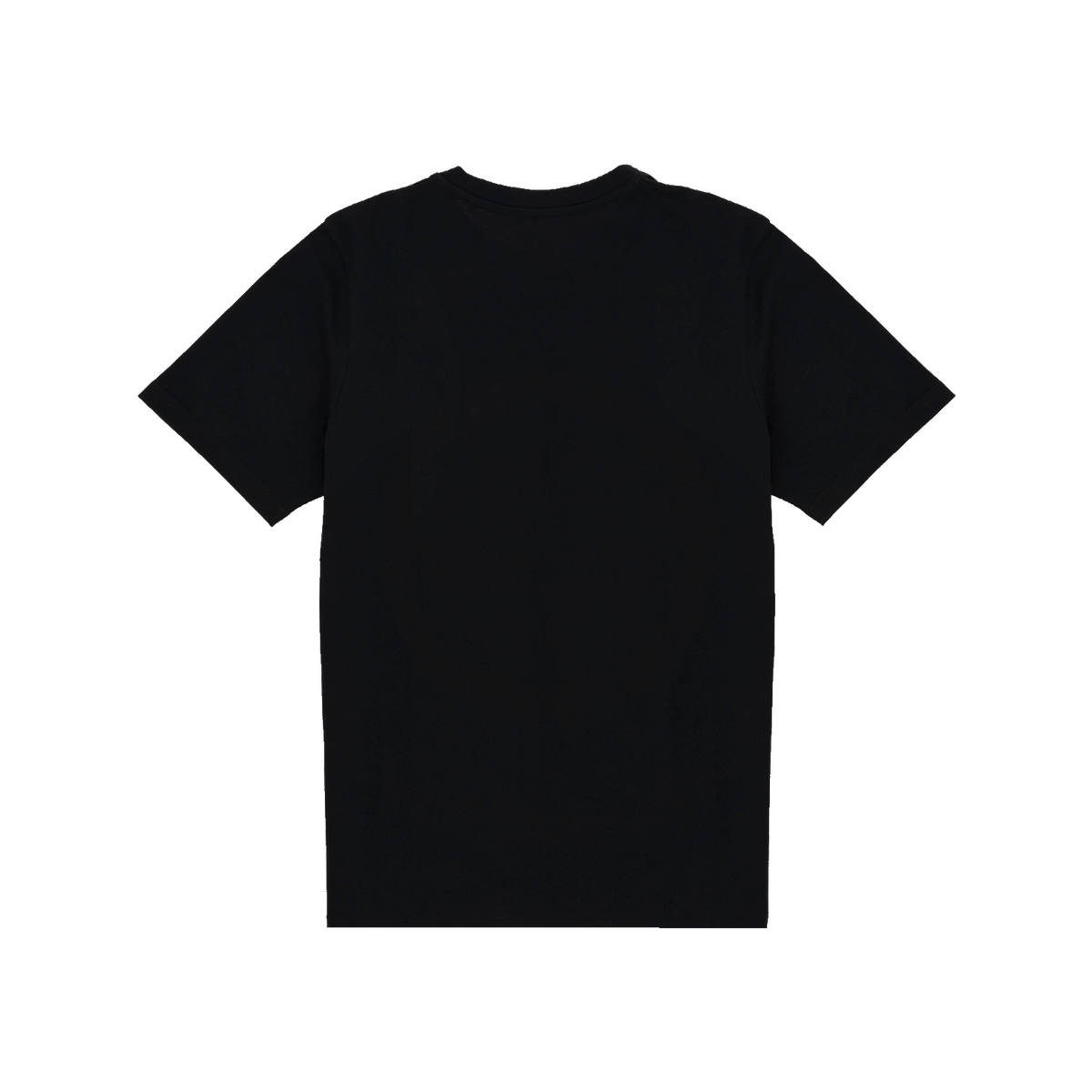 Rückansicht eines schwarzen BVB-Kinder T-Shirts mit minimalistischem Design, ideal als Fanartikel.