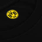 Schwarzes BVB-Kinder-T-Shirt mit gelbem BVB 09-Logo, ideal für kleine Borussia Dortmund Fans.