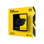 BVB-FanBox mit einem Stadionmodell des SIGNAL IDUNA PARK in schwarzgelbem Design, ideal als Fanartikel oder Geschenk.