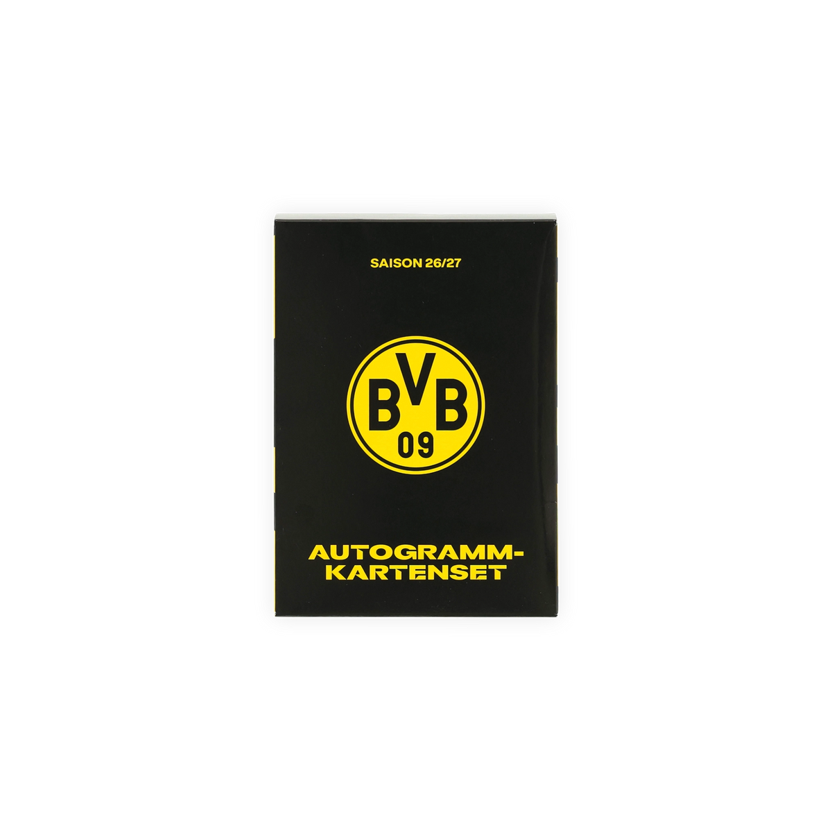 Black-and-yellow BVB autograph card set from the 26/27 season, featuring the BVB 09 club logo on the front.