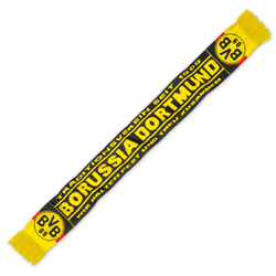 Bufanda del BVB en colores negro y amarillo con la inscripción «BORUSSIA DORTMUND», el logotipo del BVB y el año 1909, un complemento ideal para los aficionados de este club con tanta tradición.